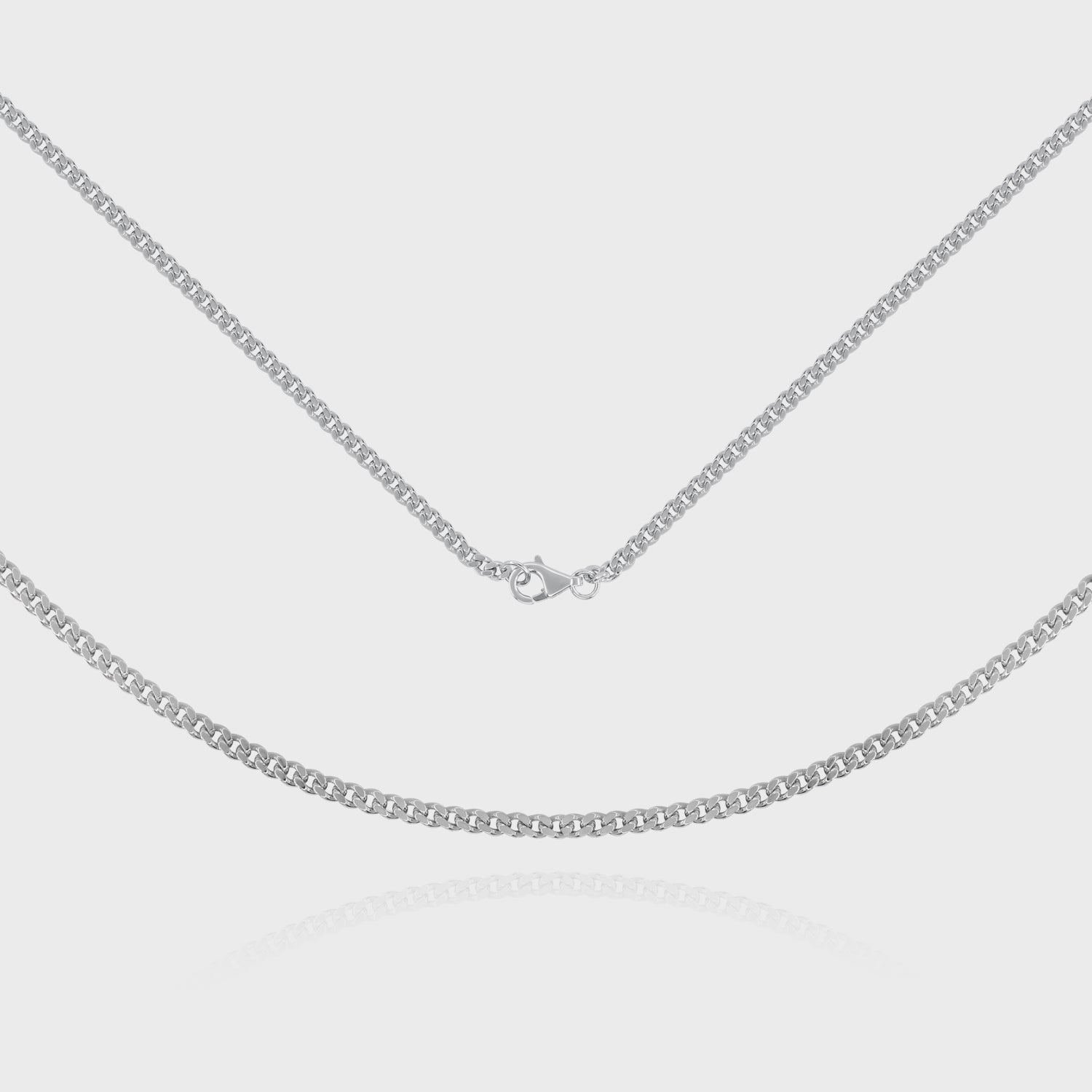 Thin Curb Chain, 925 Sterling Silver 