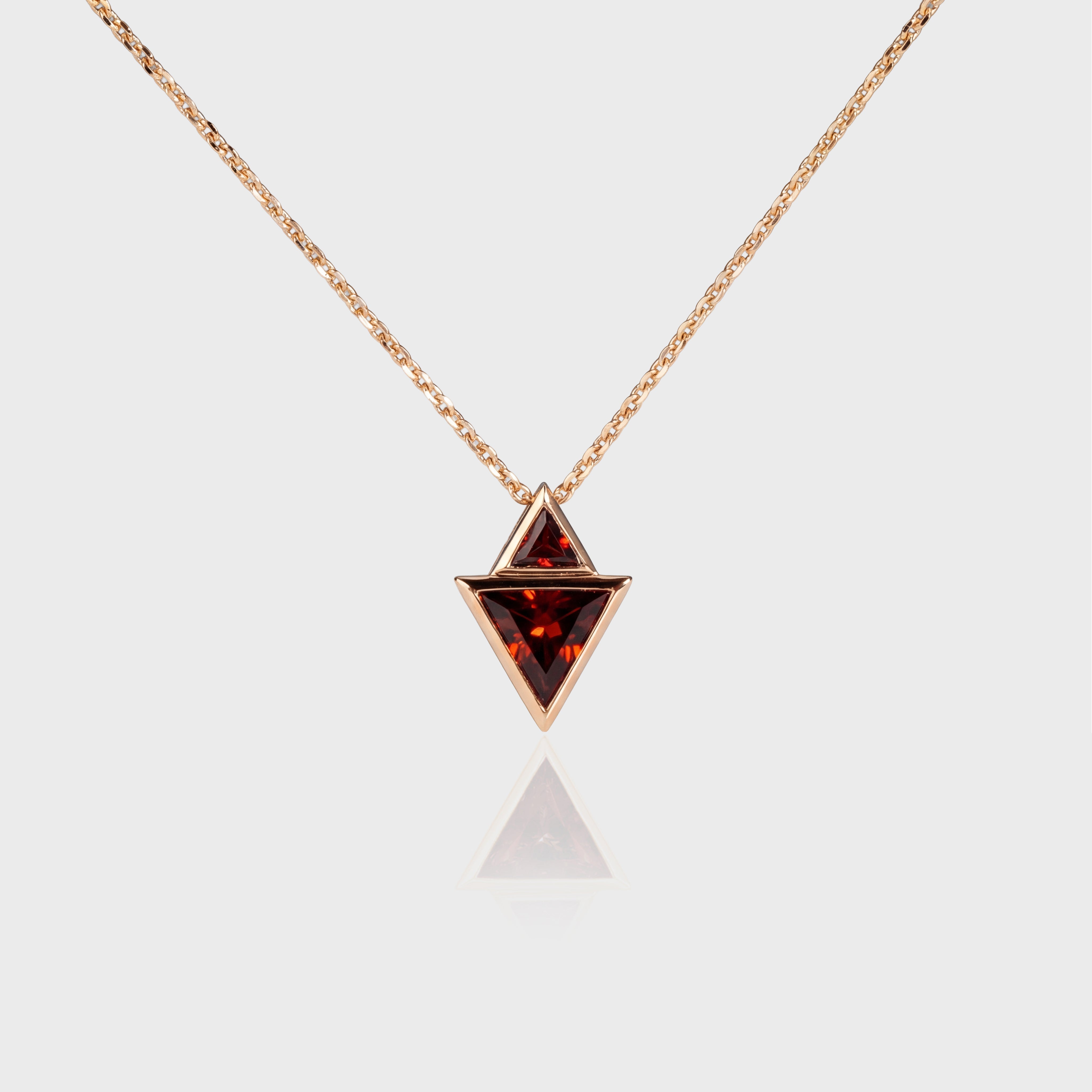 Heir Fang Garnet Rose Necklace with pendant