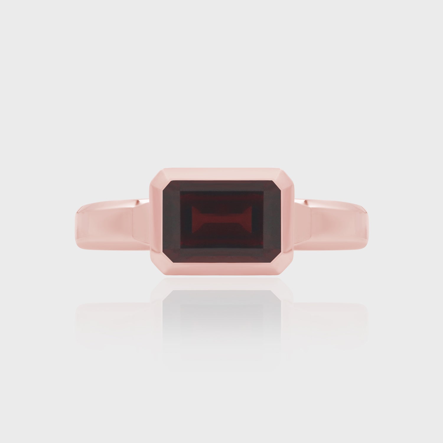 Heir Box Ring Garnet, Rose 