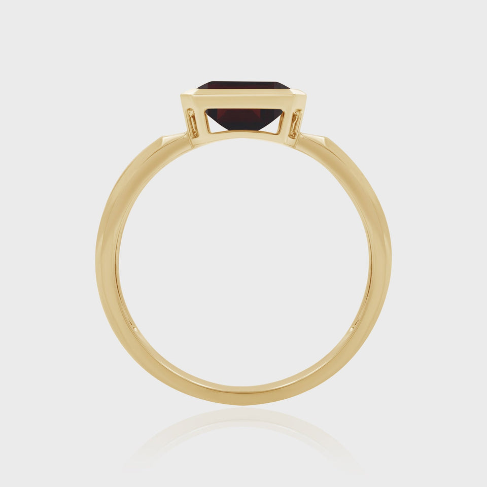 Heir Box Ring Garnet, Yellow 