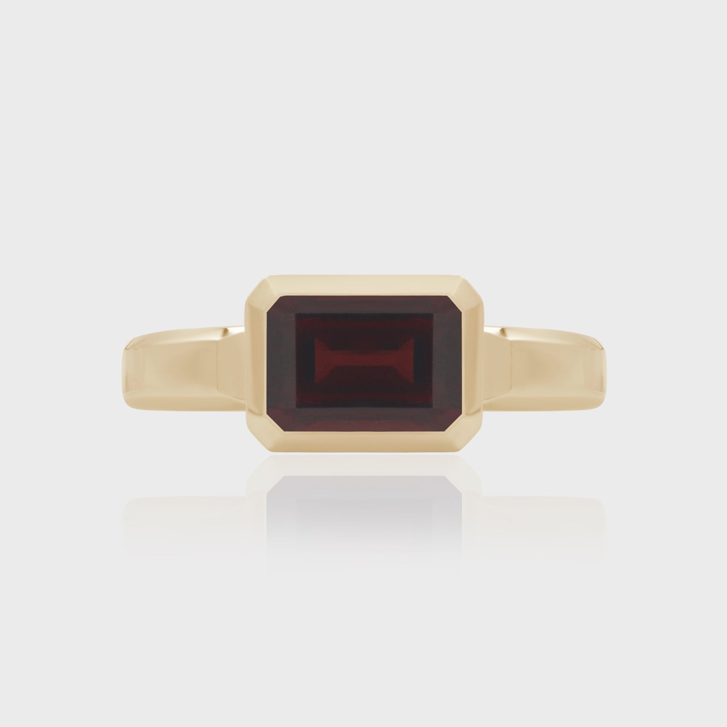 Heir Box Ring Garnet, Yellow 