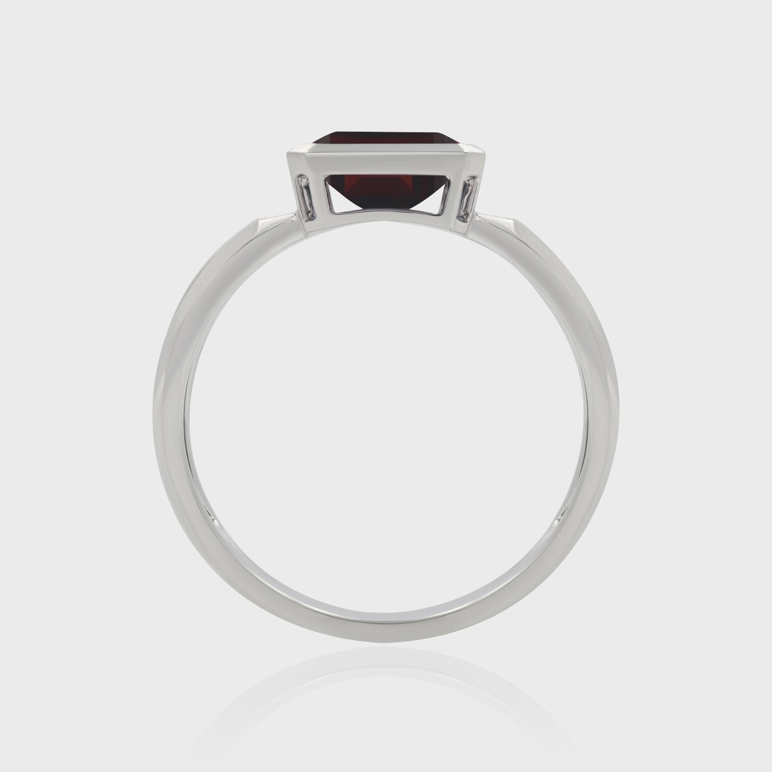 Heir Box Ring Garnet, White 