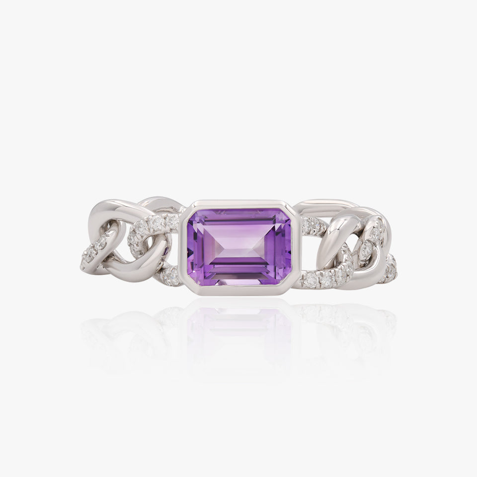 amethyst gold ring for men