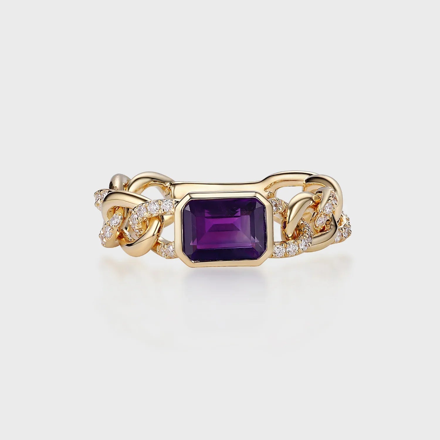 Madmen Cuban Diam Ring 