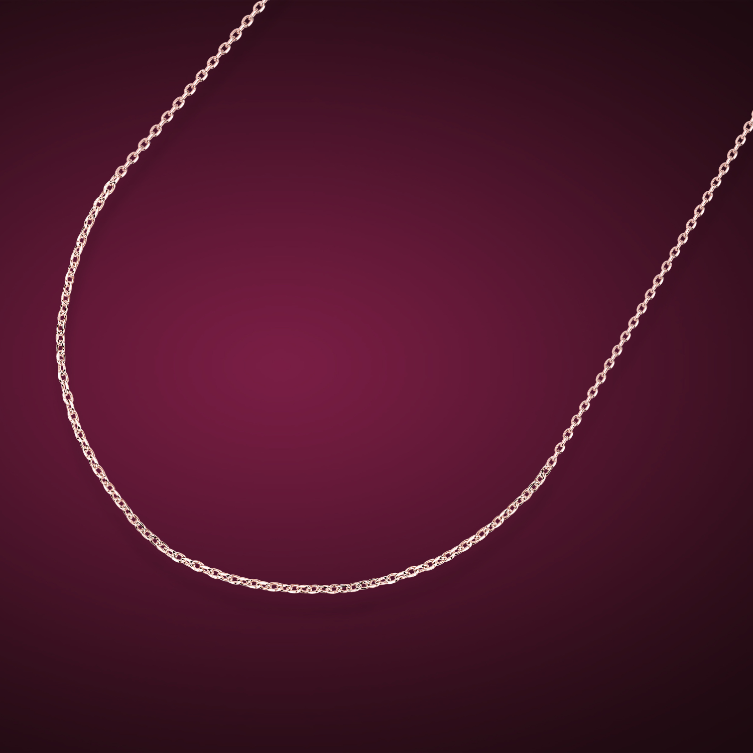 diamond cut rose gold chain