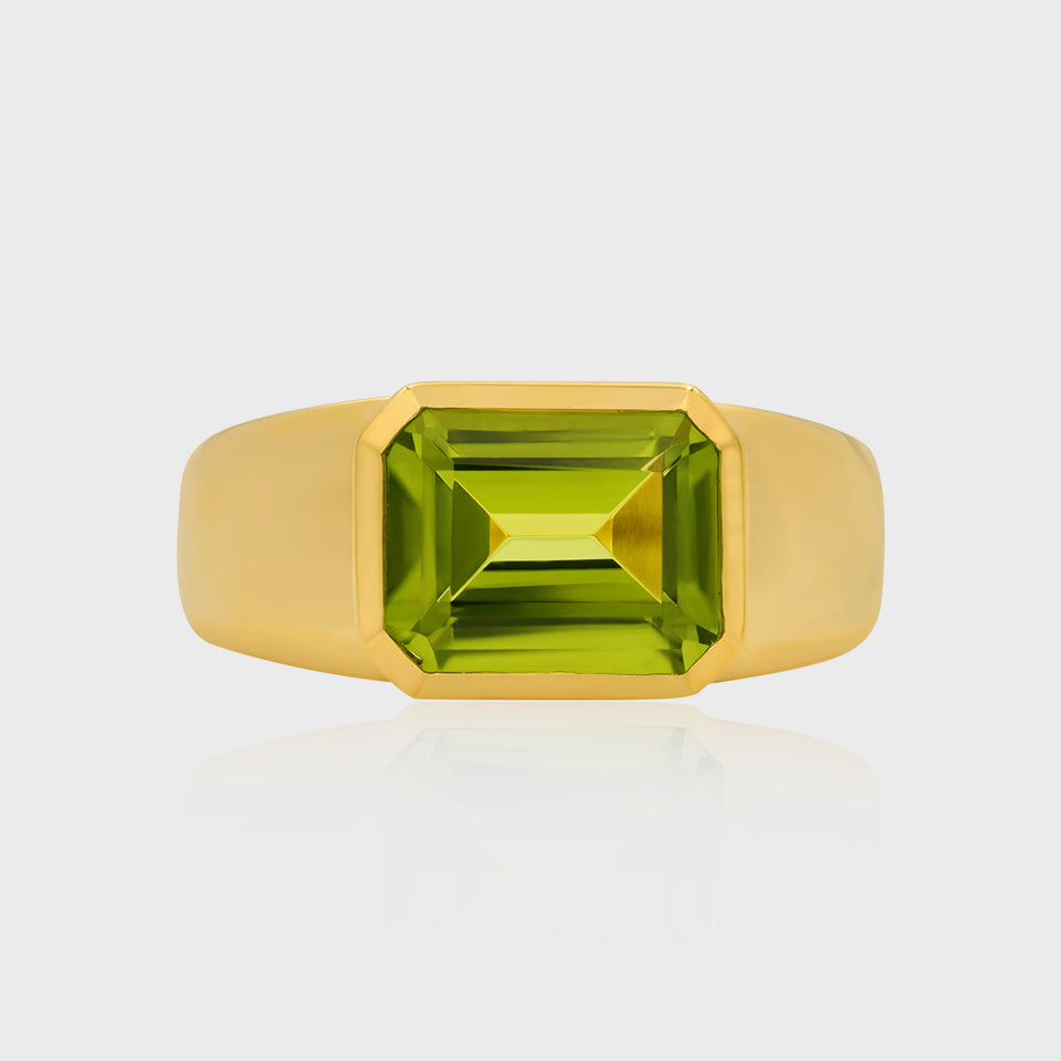 men's peridot ring gold