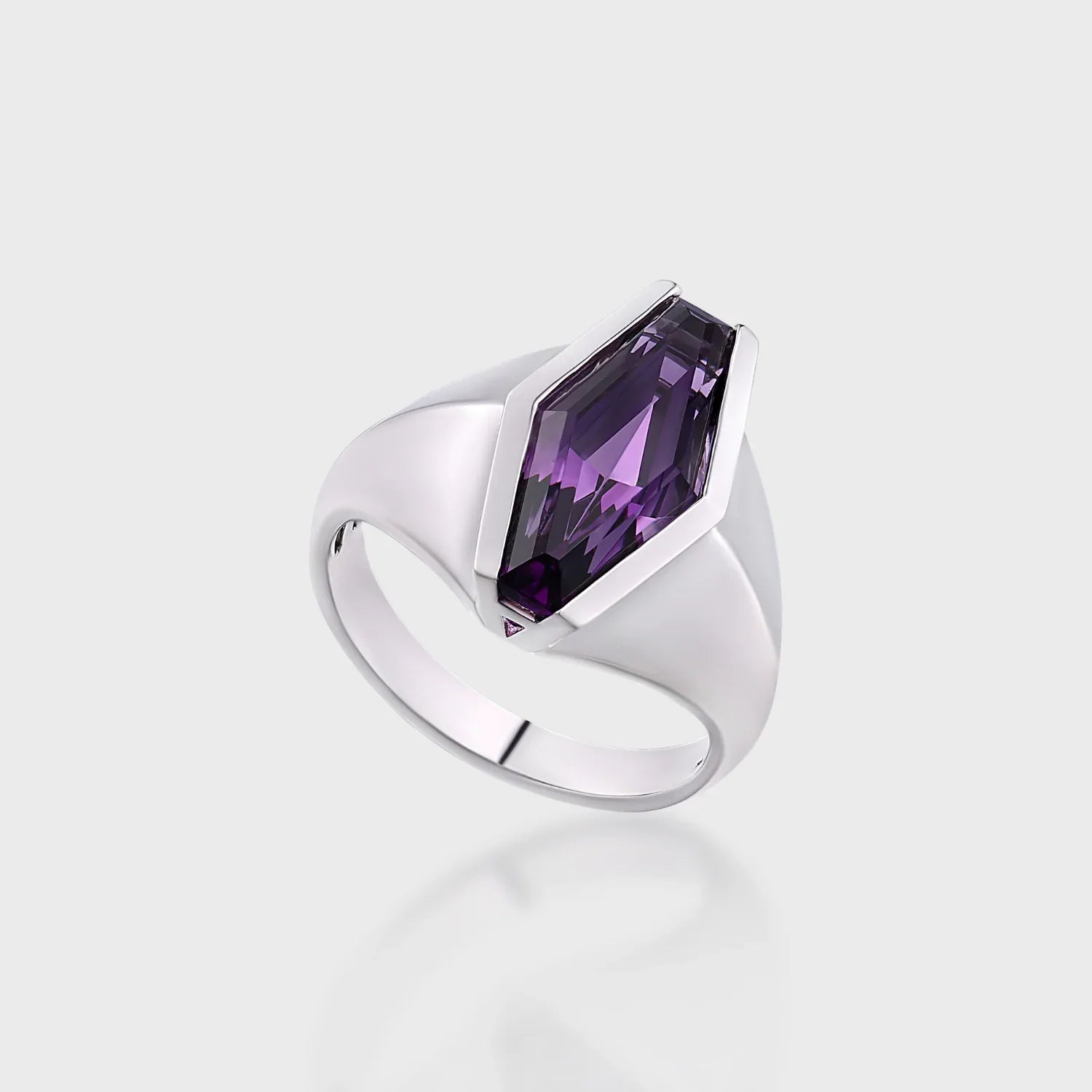 men's sterling silver amethyst ring