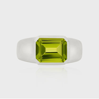 peridot mens ring